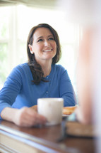 smiling woman at a Bible study