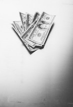 Stack of paper money,