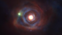 Cosmic Tunnel of Light Through Nebulas. Seamless loop	