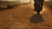motorcycle on a dirt road 