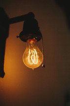 glow of a lightbulb