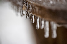 Icicles up close