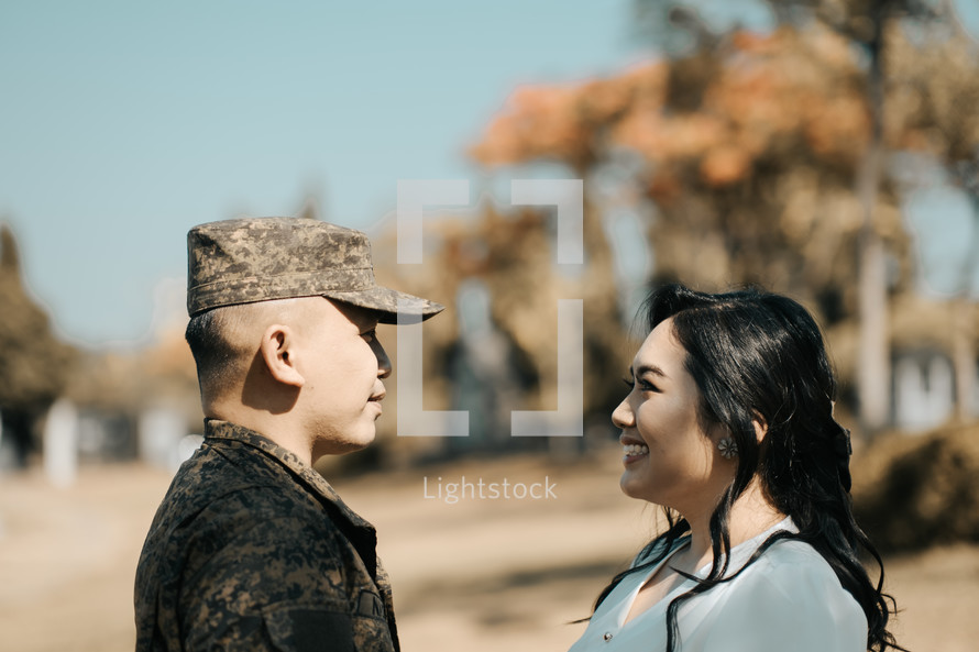 portrait of a military couple 