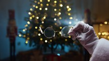 Point Of View Santa Claus Wear Eyeglasses to watch Christmas