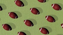 Moving American Football Sport Ball Pattern Loop Animation