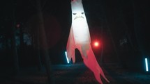 Glowing Ghost in the night forest for Halloween
