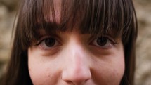 Eyes Of Girl With Fringe Hair