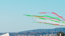 Tricolor Arrows Planes acrobatic show in Italy