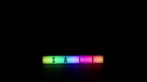 Black Friday white and rainbow signboards 