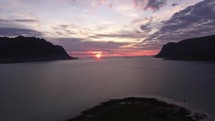 Sunset over Fjord