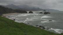 OREGON - Cloudy Cannon Beach in Slow Motion