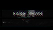 Fake News Title with Glitches