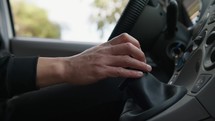 Boy Shifts Manual Gears In His Car