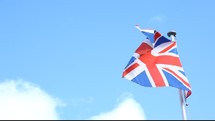 British flag on a flag pole 