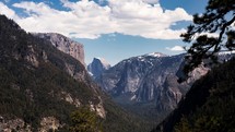 Timelapse of clouds over Yosemite Valley