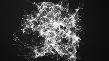 Digital Data Network With Lines And Dots Connection