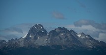 Timelapse Of Clouds Rolling Over Mountains In Ushuaia, Tierra del Fuego, Argentina