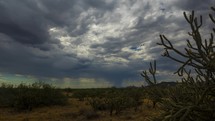 Timelapse of distant thunderstorms over the desert