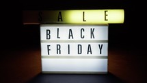 Sale and Black Friday light panel alert