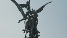 Orbit close-up of Pegasus Statue in Bellas Artes Palace in Mexico City	