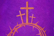 three crosses and crown of thorns 