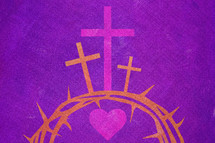cross hearts and crown of thorns 