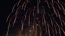Close up of fireworks exploding