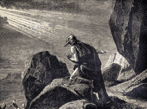 A painting depicting Saint John receiving revelation.