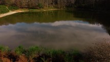 Zomaro Lake In The Mountains In Calabria With Forest Nature Trees