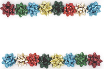 Christmas bow border 
