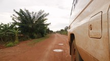 driving through an African village 