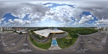 360 aerial photo taken with drone of Sebrae Multicenter in São Luís, Maranhão, Brazil