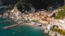 Amalfi sea costline 