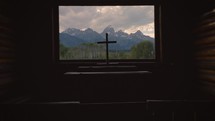 Old Chapel Cross with Mountain View