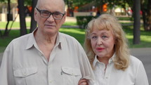 Outdoor portrait of senior couple