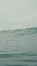 Pacific Ocean waves on a beautiful day in a tropical country