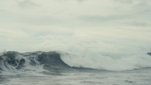 Pacific Ocean waves on a beautiful day in a tropical country