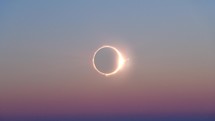 Total Solar Eclipse ring of fire in the sky	