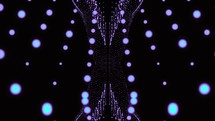 Animation Of Purple Dots Moving Like A Wave In Black Background. - graphics	