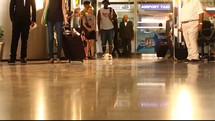 people waiting at the airport 