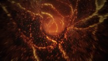 Abstract Animation Of Lava Tunnel Texture In Seamless Loop.	