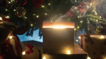 Christmas Energy trapped inside a gift box 