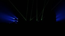 laser light show at a concert 