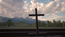 Old Chapel Cross with Mountain View