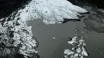 Glacier in alaska from drone