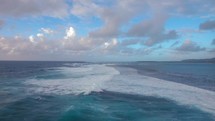 Seascape with foamy waves of blue Indian Ocean