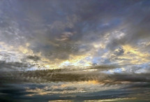 dramatic sunrise clouds in sky