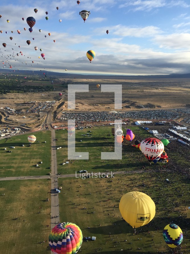 a hot air balloon festival 