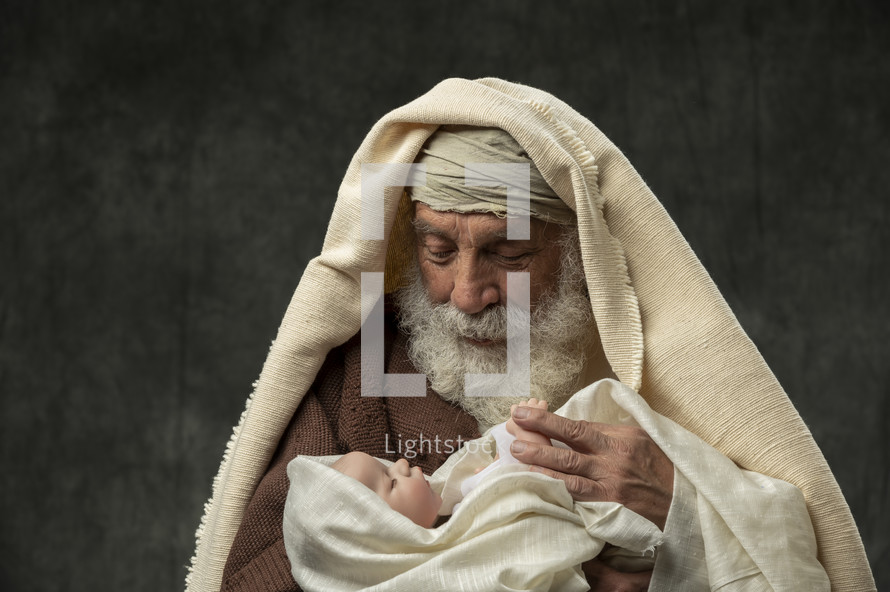 Simeon holding Baby Jesus