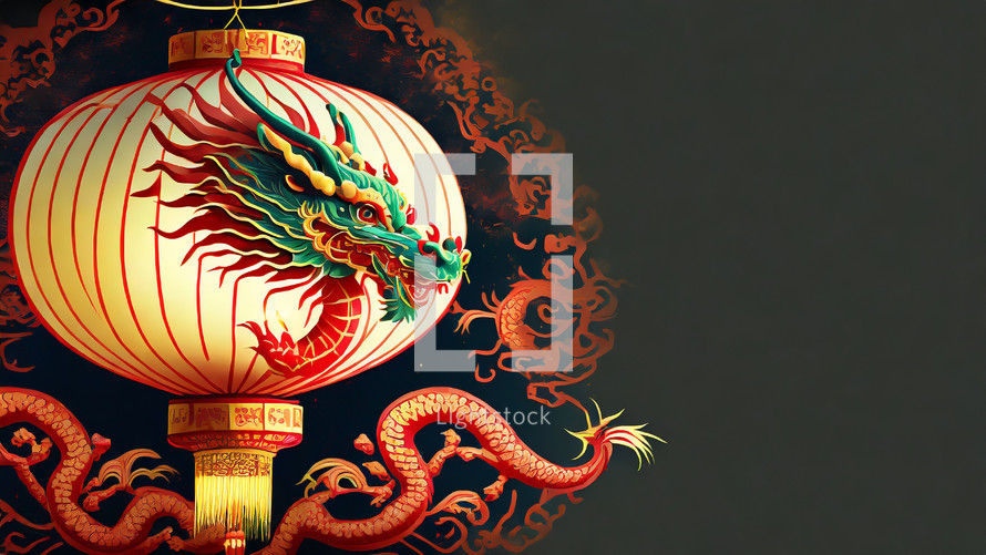 Chinese New Year of the dragon background 